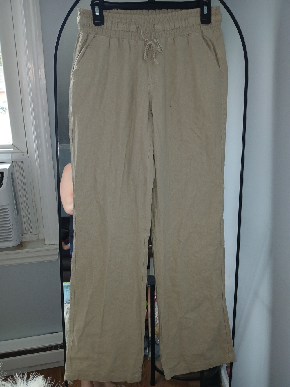 SO Men's Beige Elastic-Waist Chinos